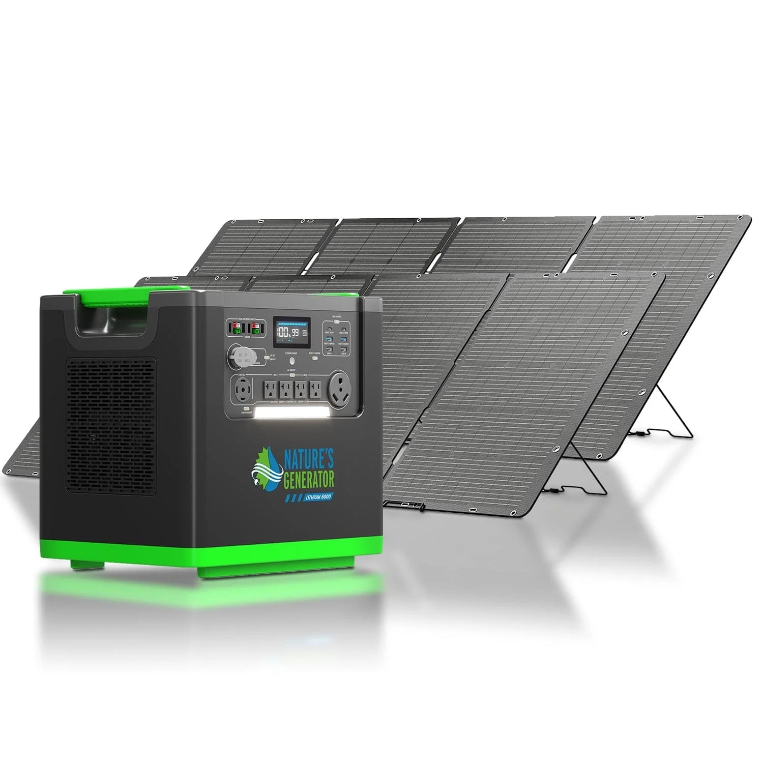 Nature’s Generator Lithium 6000 With Solar Panels