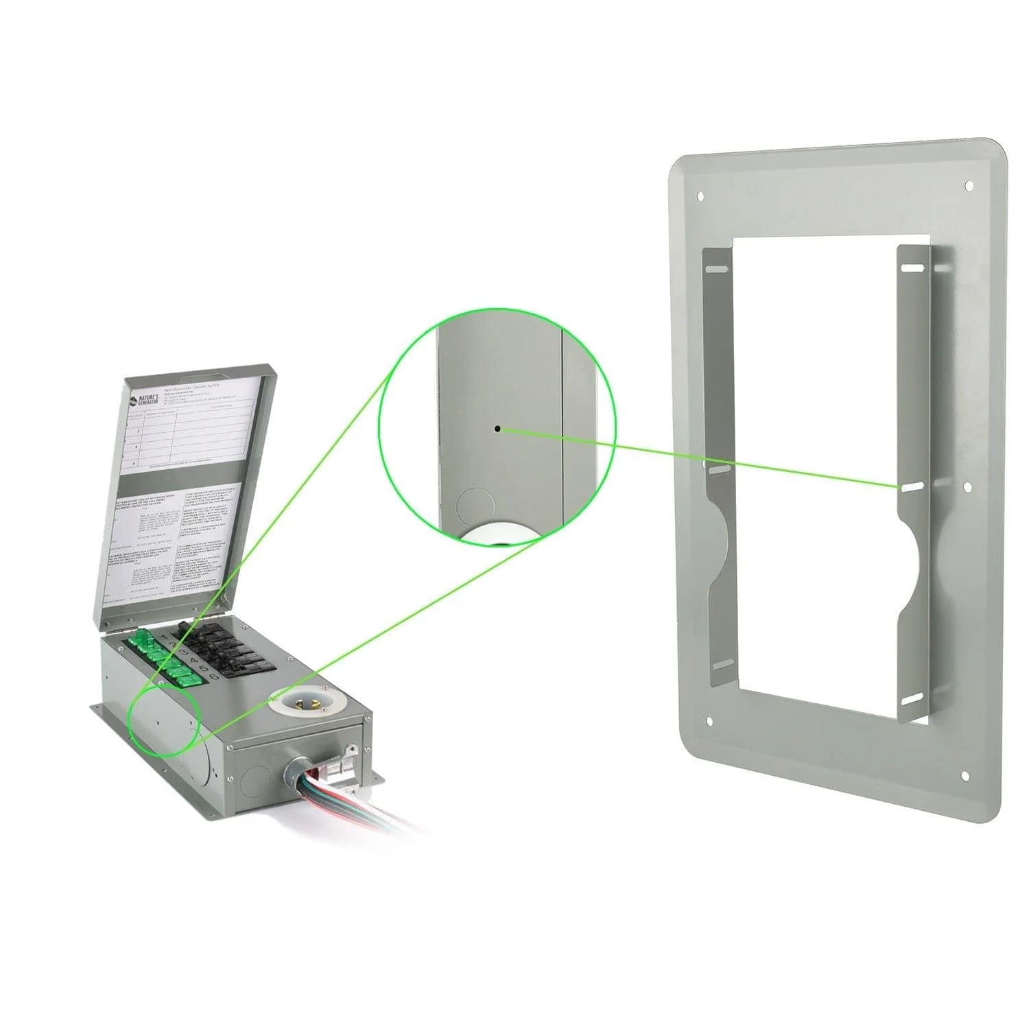 Nature's Generator 4 or 6 Circuit Manual Transfer Switch Flush Mount